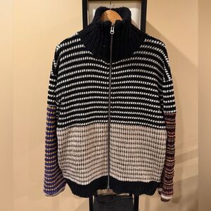 Andersson Bell Multi Color Zip Up Cardigan Sweater